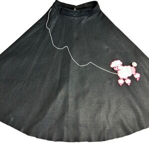 Handmade Kids Girl Scout sock hop Felt Poodle Skirt 1950s 28 Waist 33 Long